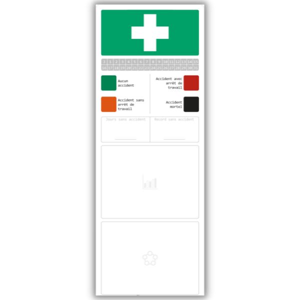 SQCDP tableau indicateur croix sécurité grand format