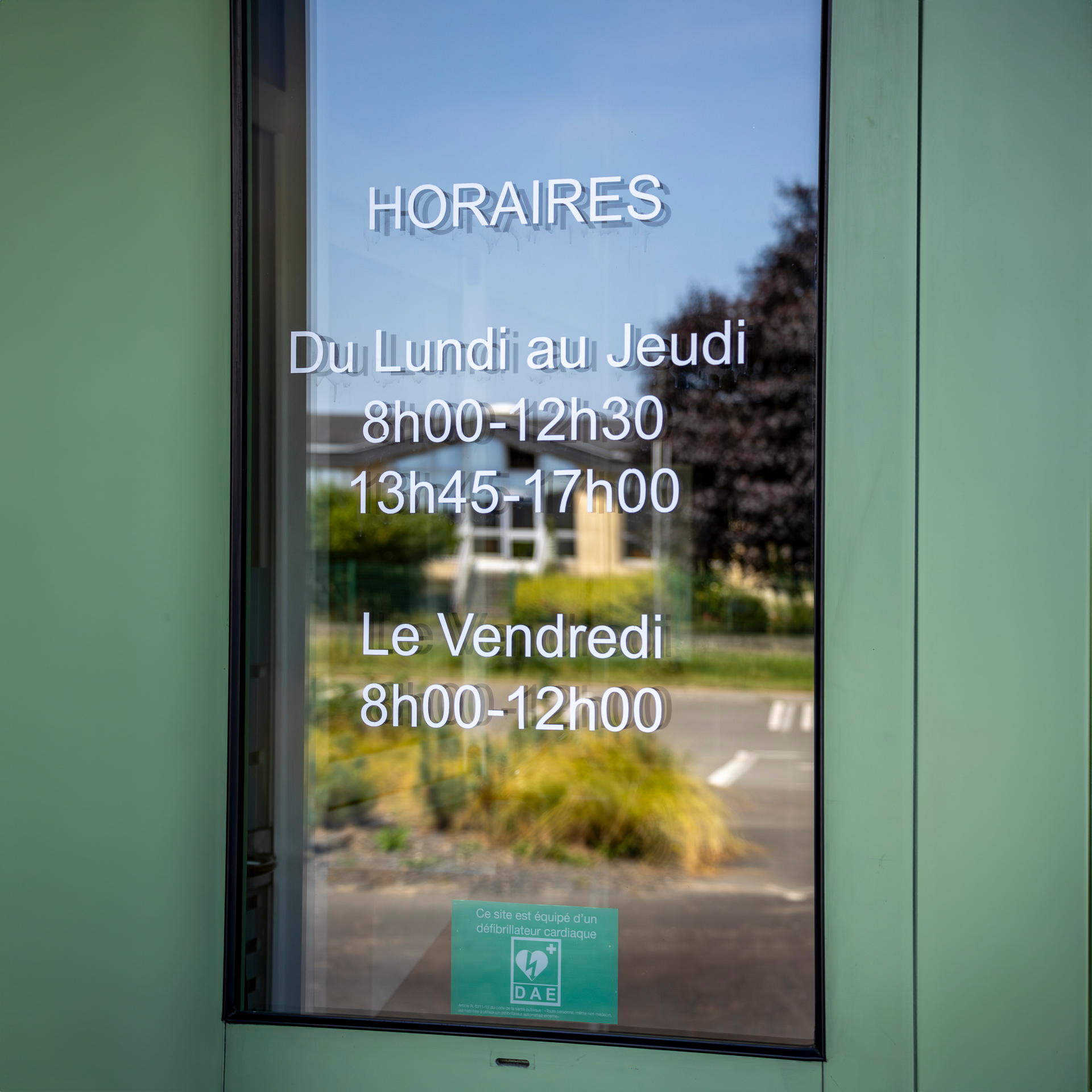 plaque horaires ouverture adhesive