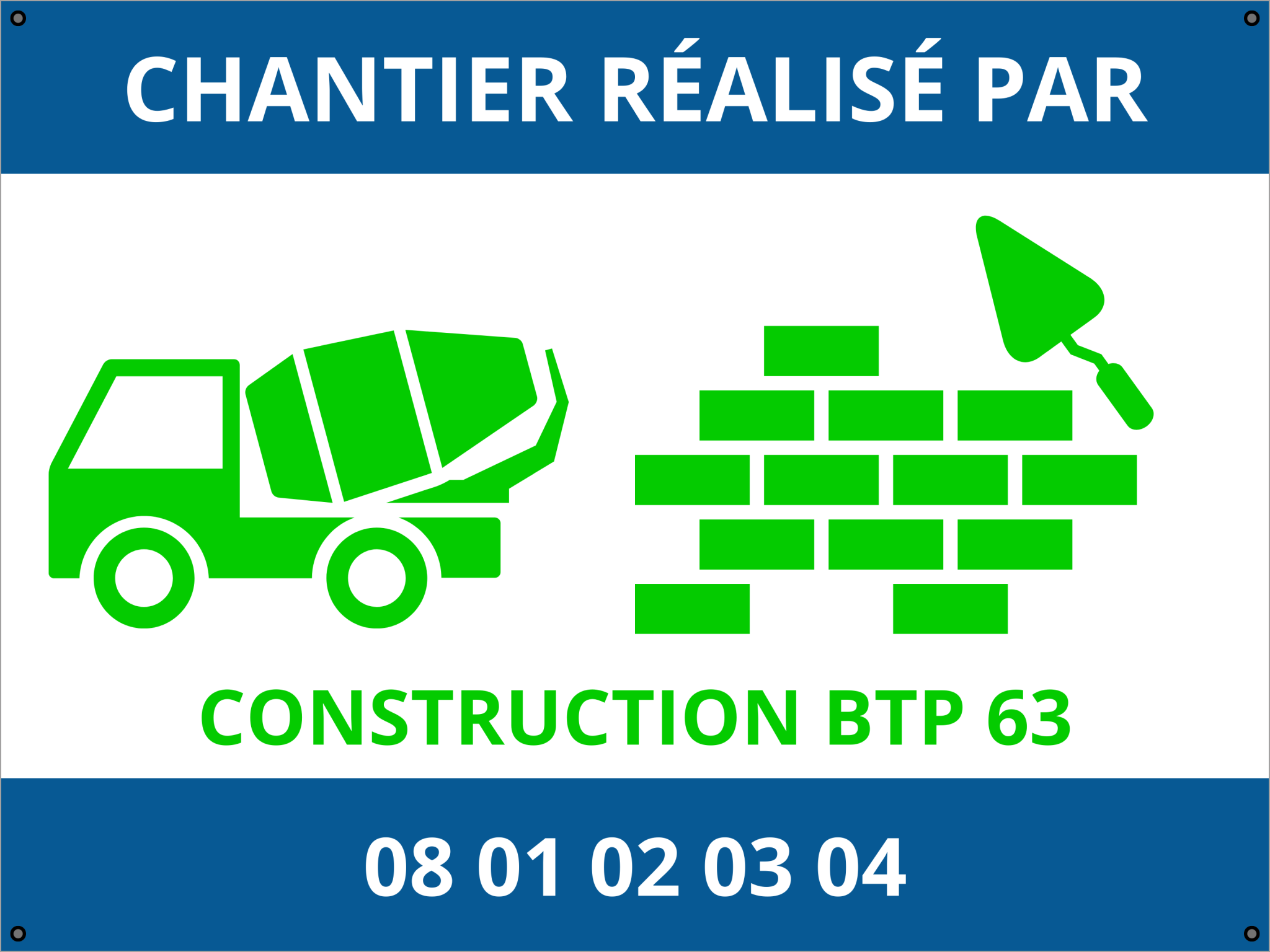 Panneau de chantier