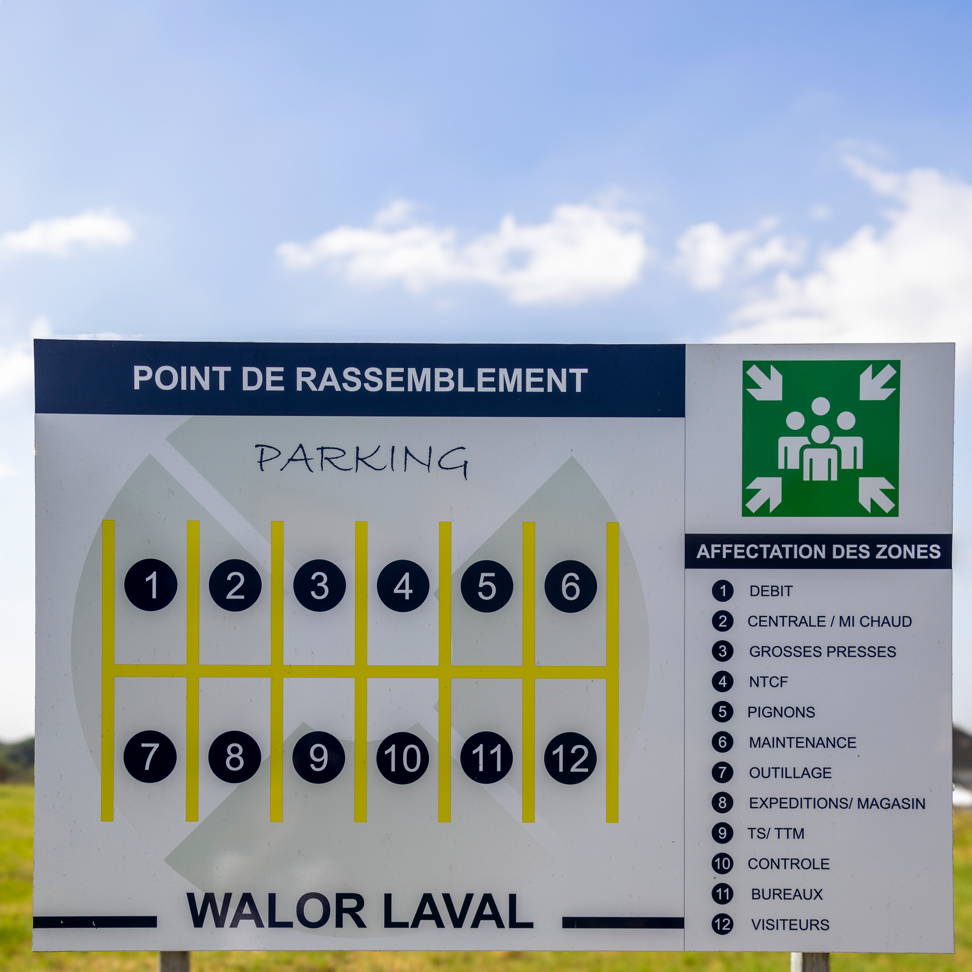 panneau plan parking