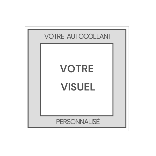 autocollant personnalise carre